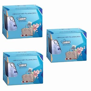 دستمال مرطوب لوسین مدل آنتی باکتریال کد 105 بسته 3 عددی